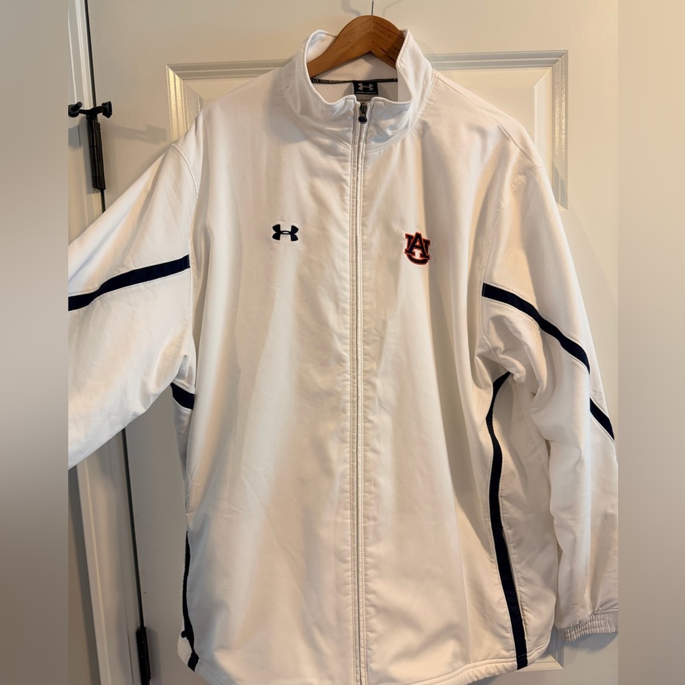 Under Armour White Jacket with Auburn Logo